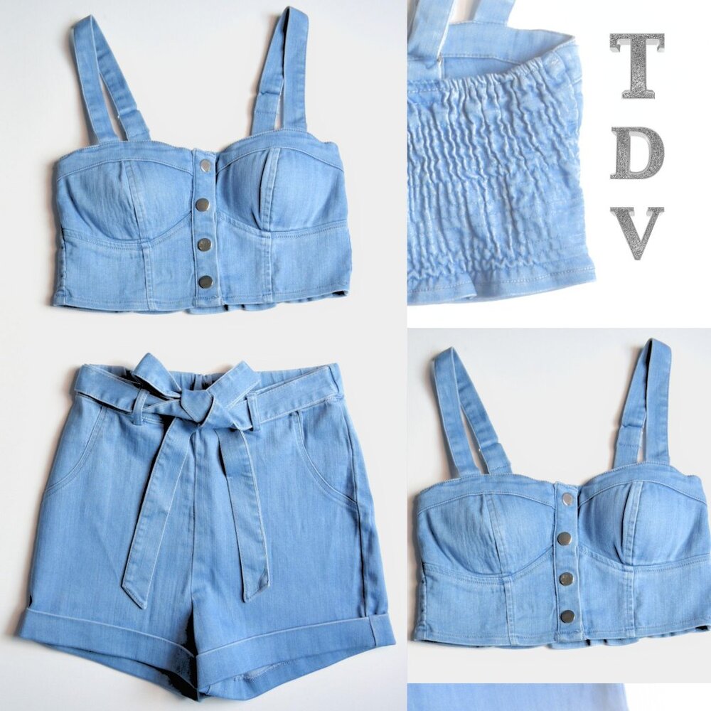 Flexi Denim Short-Set